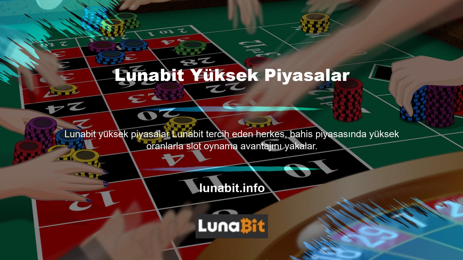 Gerçekten de, Lunabit ile çalışmak, birbirinden cazip promosyonlara sahip olmak anlamına geliyor